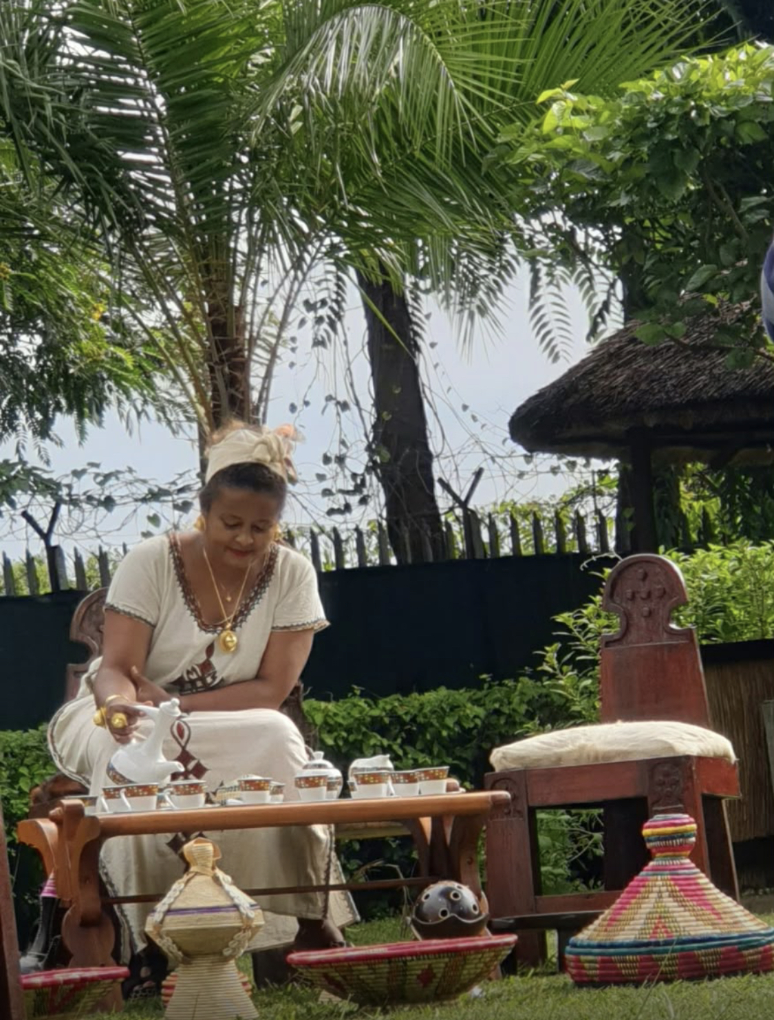 Traditional Ethiopian coffee ceremony
